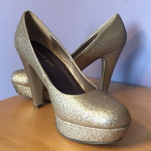 Madden Girl Sparkly Platform Heels